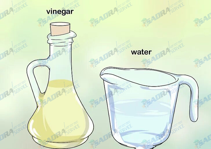 محلول پاک کننده آب و سرکه